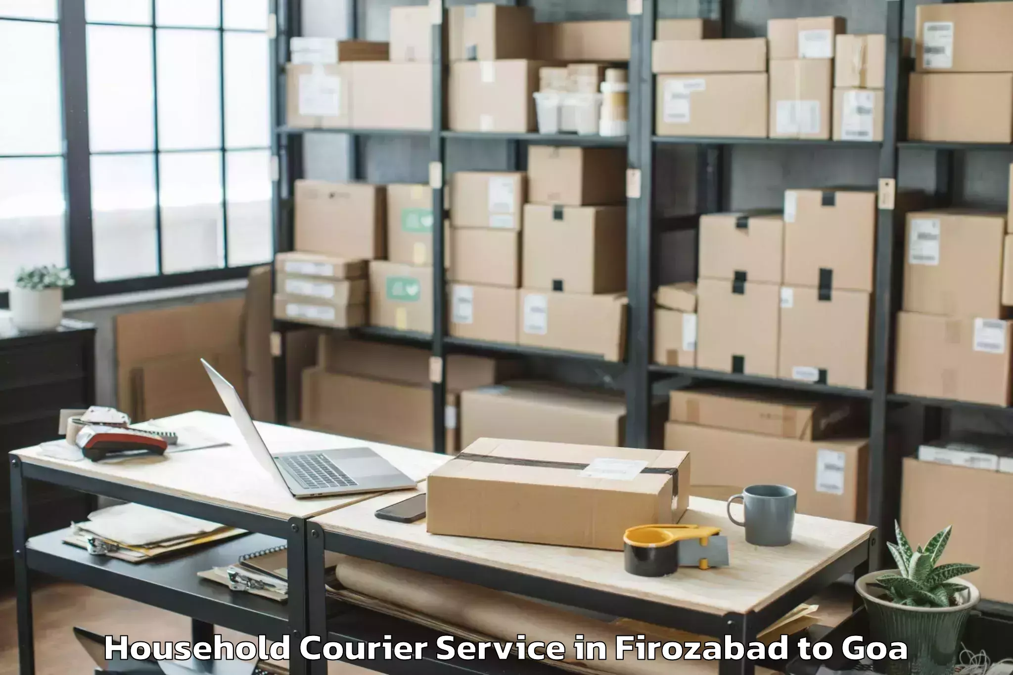 Quality Firozabad to Mopa Household Courier